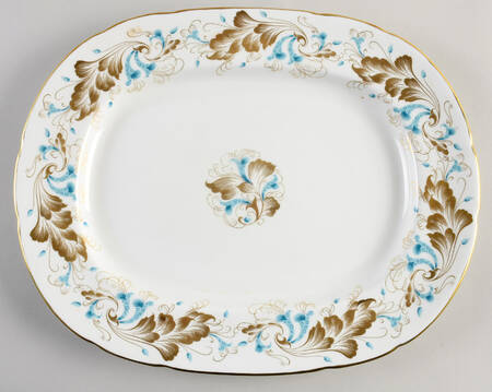 Strange Orchid (White Background) 15" Oval Serving Platter