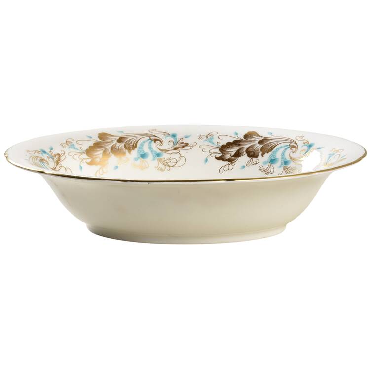 Strange Orchid (White Background) 9" Oval Vegetable Bowl