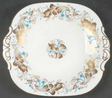 Strange Orchid (White Background) Square Handled Cake Plate