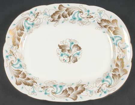 Strange Orchid (White Background) 12" Oval Serving Platter