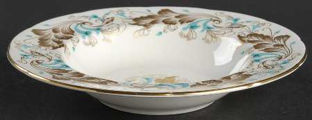 Strange Orchid (White Background) Rim Soup Bowl