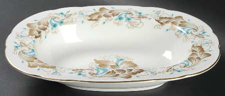 Strange Orchid (White Background) 10" Oval Vegetable Bowl