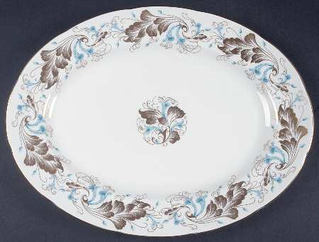 Strange Orchid (White Background) 15" Oval Serving Platter
