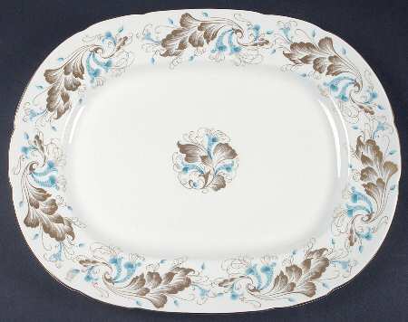 Strange Orchid (White Background) 14" Oval Serving Platter
