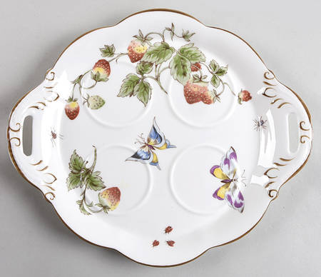 Strawberry (Scalloped) Tray for (7 Pc) Pot de Creme Set
