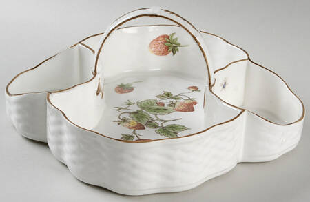 Strawberry (Scalloped) Strawberry Basket, No Creamer or Open Sugar