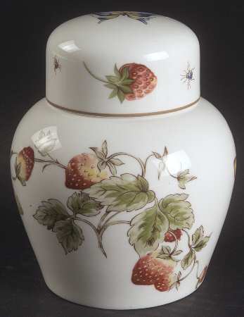 Strawberry (Scalloped) Medium Ginger Jar & Lid