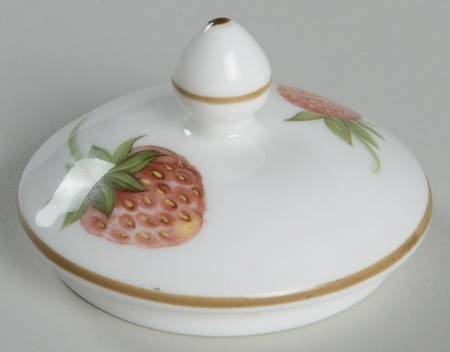 Strawberry (Scalloped) Lid for 2 Pc Pot de Creme