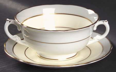 Tomorrow Footed Cream Soup Bowl & Saucer Set