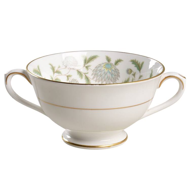 Waltz of The Flowers Footed Cream Soup Bowl