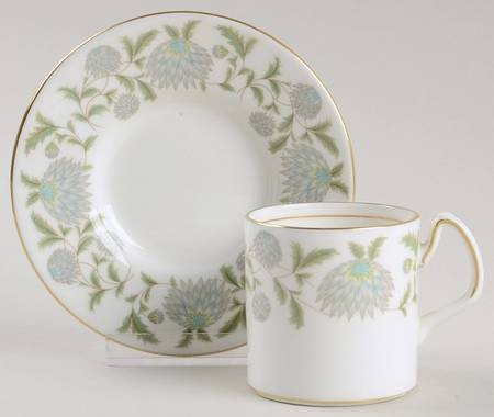 Waltz of The Flowers Flat Demitasse Cup & Saucer Set by Coalport