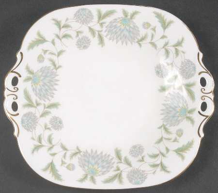 Waltz of The Flowers Square Cake Plate by Coalport