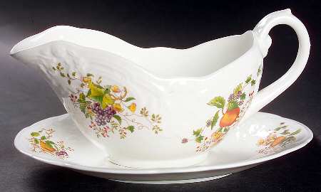 Wenlock Fruit Gravy Boat & Underplate by Coalport