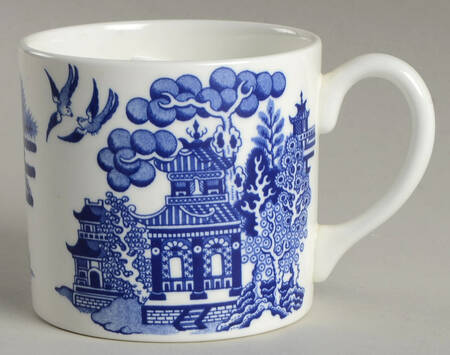The Willow Blue (Newer, Bone) Mug