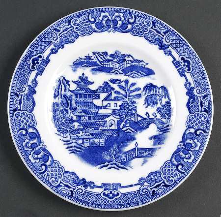 The Willow Blue (Newer, Bone) Bread & Butter Plate