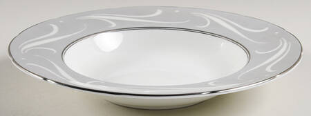 York Gray Rim Soup Bowl