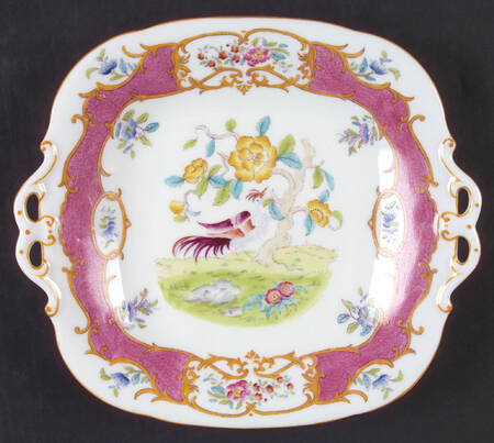 Z3137 10" Square Handled Cake Plate