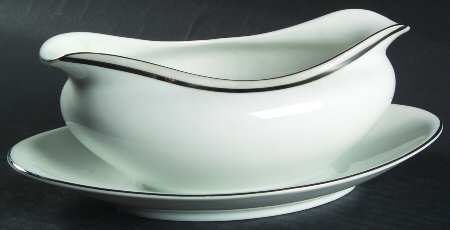 Anniversary Gravy Boat with Attached Underplate