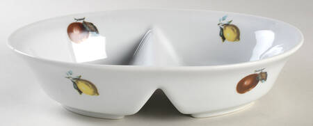 Catherine 10" Oval Divided Vegetable Bowl