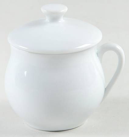Classic White (Smooth) 2 Pc Pot de Creme w/Lid & Base