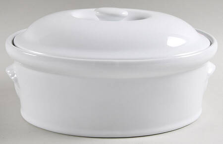 Classic White (Smooth) 4 Qt Oval Covered Casserole
