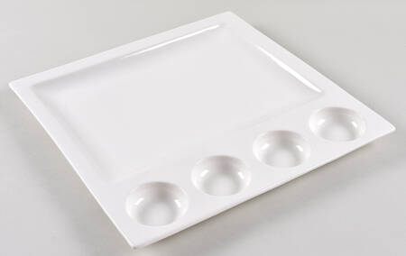 Classic White (Smooth) 12" Square Tasting Plate