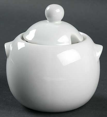 Classic White (Smooth) Mini Sugar Bowl & Lid