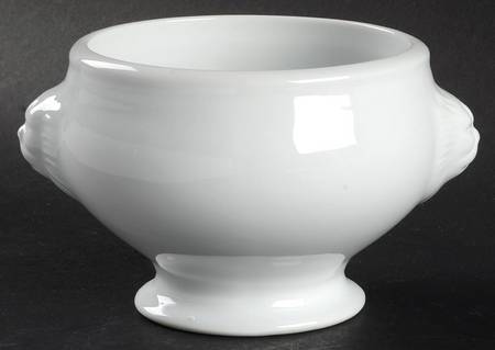 Classic White (Smooth) Lion Bowl with Lion Head Handles