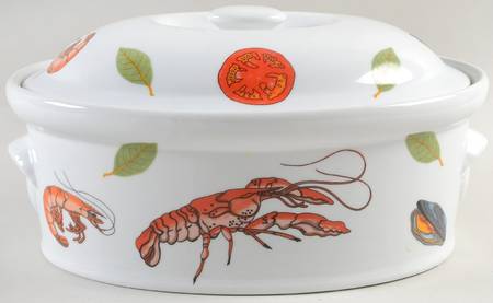 El Mar 3 Quart Oval Covered Casserole