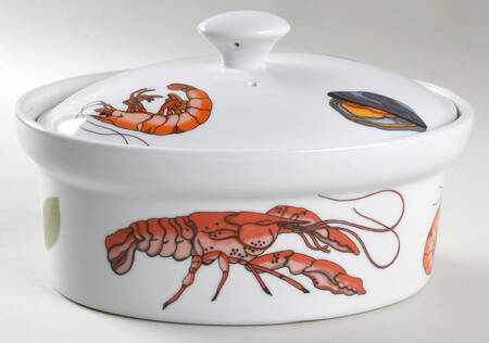 El Mar 1 Qt Round Covered Casserole