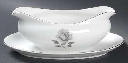 Evening Mist Gravy Boat with Attached Underplate