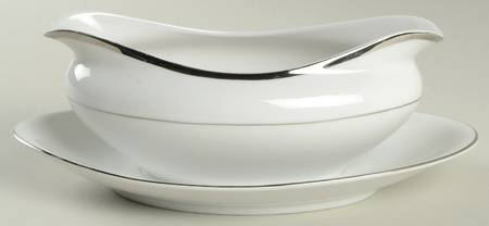 Wedding Day Gravy Boat with Attached Underplate