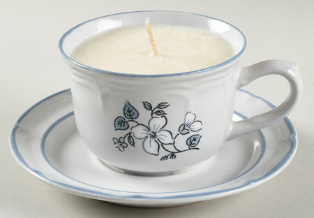 Avondale Scented Cup & Saucer Candle-Vanilla  HC