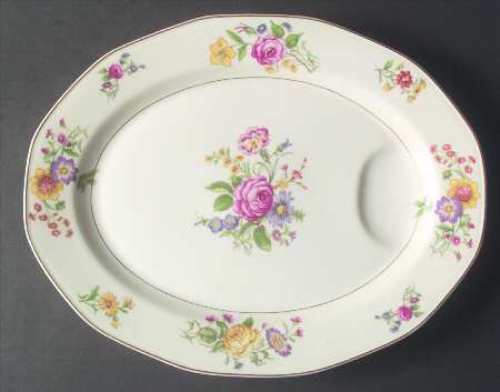 Bouquet 14" Oval Serving Platter