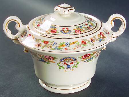 Brocade (American) Sugar Bowl & Lid