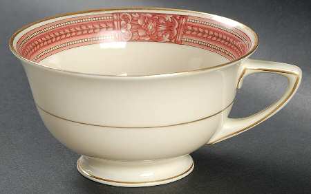 Coronation (Red Border) Footed Cup