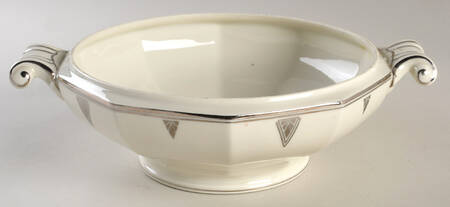 Deauville (White, 10 Sided) Round Vegetable No Lid