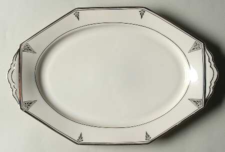 Deauville (White, 10 Sided) 11" Oval Serving Platter