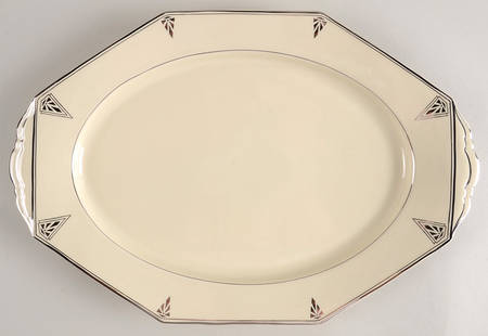 Deauville (White, 10 Sided) 15" Oval Serving Platter