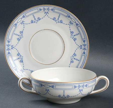 Grosvenor Flat Cream Soup Bowl & Saucer Set