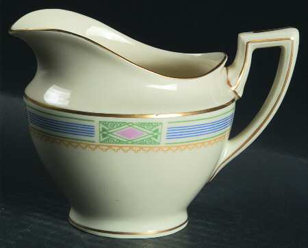 Noblesse (Geometric Design with Blue Lines) Creamer
