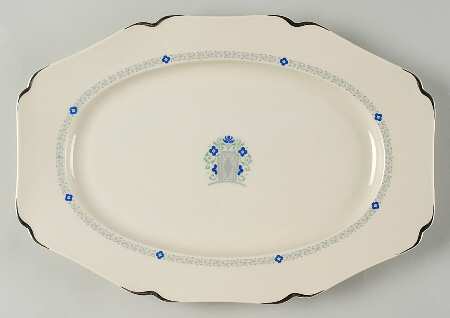 Noblesse (Floral Design) 14" Oval Serving Platter
