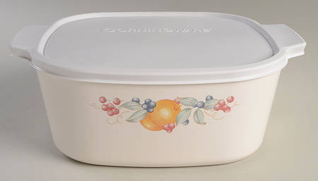 Abundance (Corelle) 5 Quart Square Casserole with Glass Lid