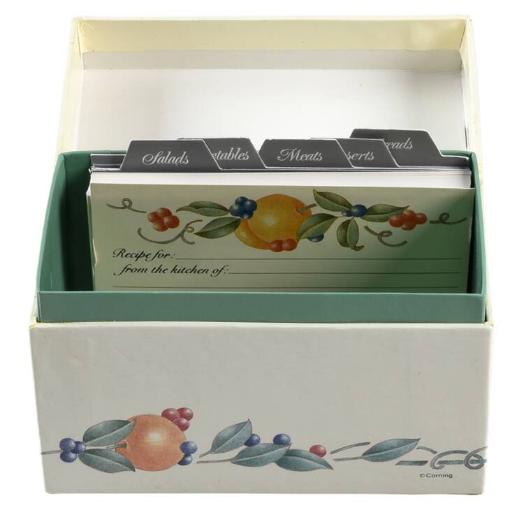 Abundance (Corelle) Recipe Box & Lid by Corning Corelle