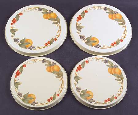 Abundance (Corelle) (Set/4) Tin Stove Covers-2 8" & 2 10" Round Covers