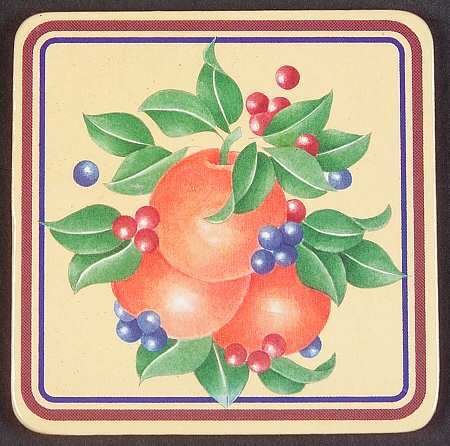 Abundance (Corelle) Cork Back Square Coaster