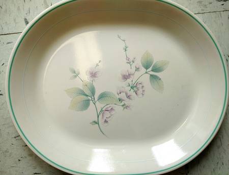 Alpine Blossom 12" Oval Serving Platter