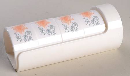 Apricot Grove (Corelle) Plastic Napkin Ring - Set of 4 & Tray