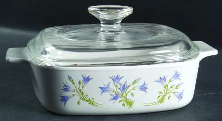 Blue Dusk (Corelle) 1 Qt Square Casserole w/Glass or Plastic Lid