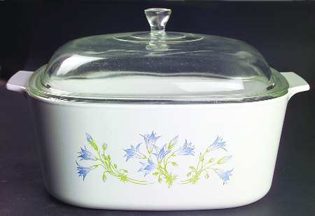 Blue Dusk (Corelle) 5 Quart Square Casserole with Glass Lid